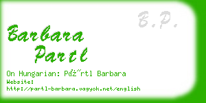 barbara partl business card